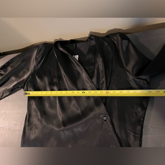 Calvin Klein Plus Size Satin Wrap Blouse NWT - Picture 6 of 7